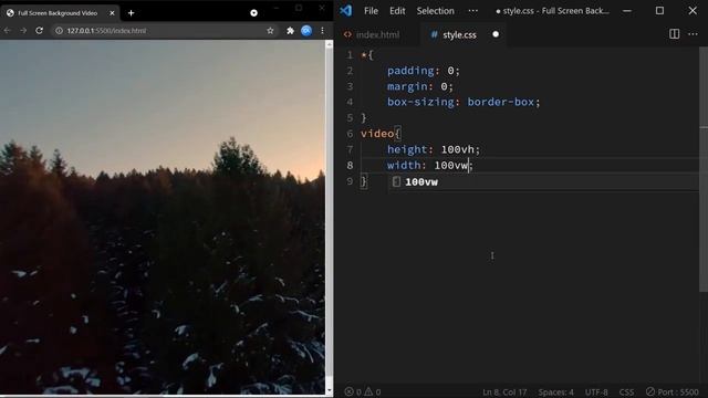 Responsive Full Screen Background Video With CSS смотреть онлайн