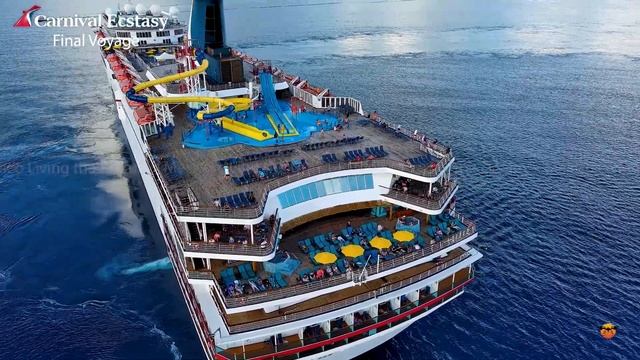 Carnival Ecstasy final voyage from Cozumel Oct 12, 2022 - 4K Drone Footage смотреть онлайн