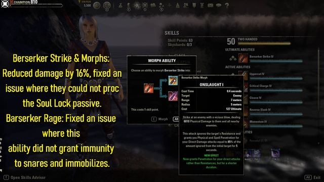 ESO Harrowstorm PTS - Weapon Skills Changes - Harrowstorm DLC Changes смотреть онлайн