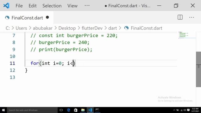 final & const variables in dart hindi|urdu смотреть онлайн