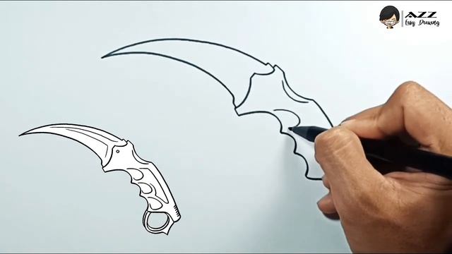 How to draw Karambit смотреть онлайн