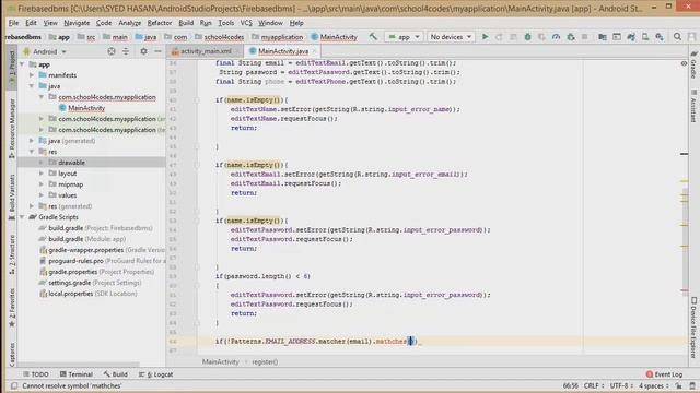 Connect Signup Register to Firebase Database in Android Studio more than 2 fields with source Code смотреть онлайн