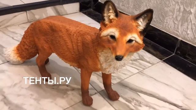 САДОВАЯ ФИГУРА ЛИСА С ПУШИСТЫМ ХВОСТОМ Н-46СМ, L-73СМ смотреть онлайн