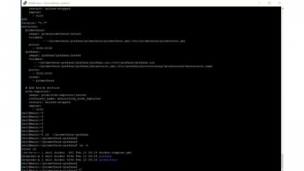 How to install Prometheus and Grafana via Docker Compose on Ubuntu