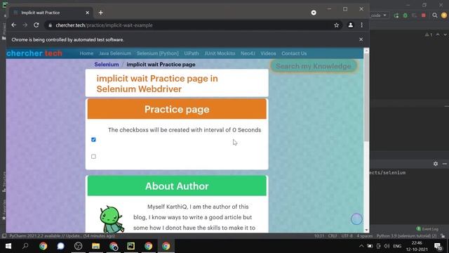 Selenium tutorial with Python Hindi #12 - Implicit Wait смотреть онлайн