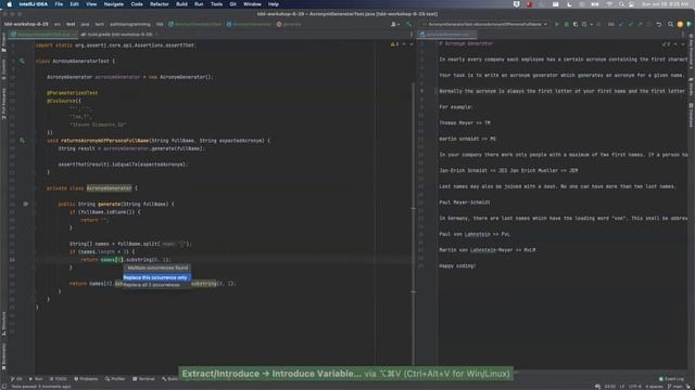 Acronym Generator TDD Kata in Java смотреть онлайн