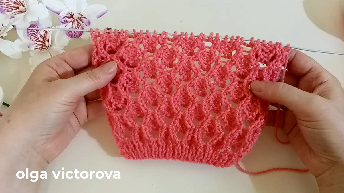 304 Мой любимый АЖУРНЫЙ УЗОР СПИЦАМИ Вязание Узоры спицами Knitting patterns смотреть онлайн