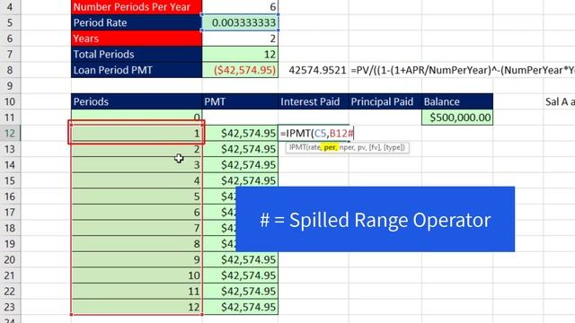 Dynamic Excel Amortization Table. Microsoft 365 Spilled Array Magic! Excel Magic Trick 1686. смотреть онлайн