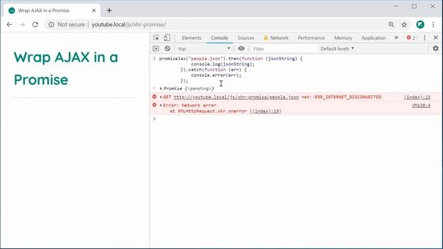Wrap AJAX in a Promise - JavaScript Promises Tutorial смотреть онлайн
