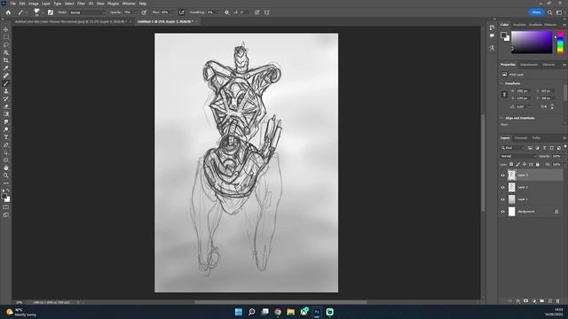 [Speedpaint] Robot sketch - Photoshop смотреть онлайн