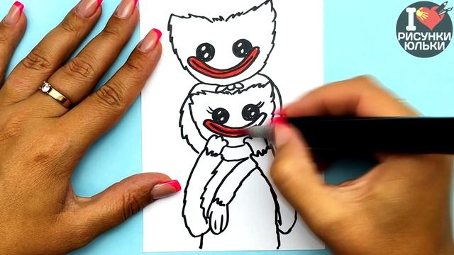 Как нарисовать Хаги Ваги и Киси Миси | Рисунки Поппи Плейтайм смотреть онлайн