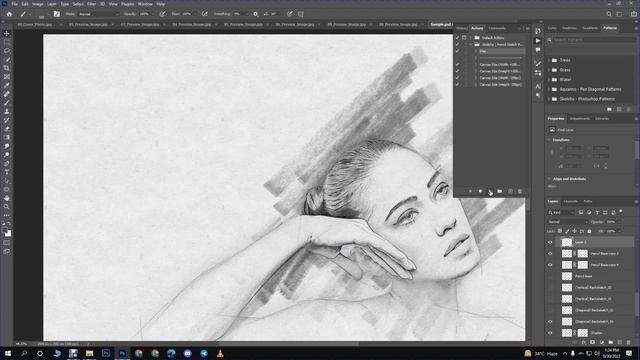 Sketchy | Pencil sketch photo effect | Photoshop action | Video guide смотреть онлайн