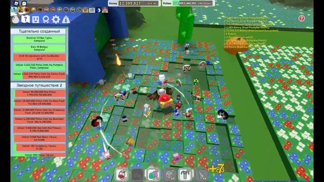 BEE SWARM Roblox показываю как проходить квесты ПЧЕЛОВОДА смотреть онлайн