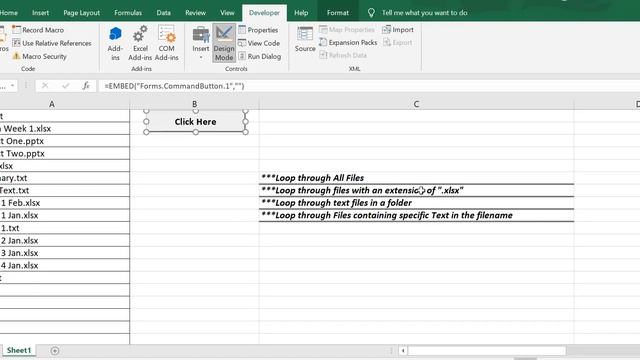 VBA to Loop Through Files in a Folder - Excel VBA Macros example смотреть онлайн