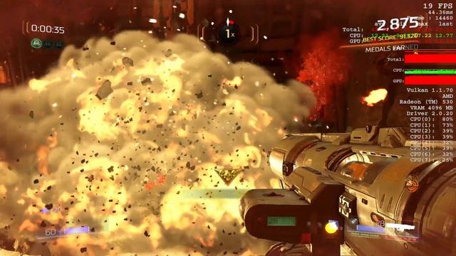 Radeon 530 4GB GDDR5 Test - Doom - Gameplay Benchmark
