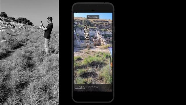 Augmented Reality App with Google ARcore and Persistent Cloud Anchor. Archeological area of Solunto смотреть онлайн
