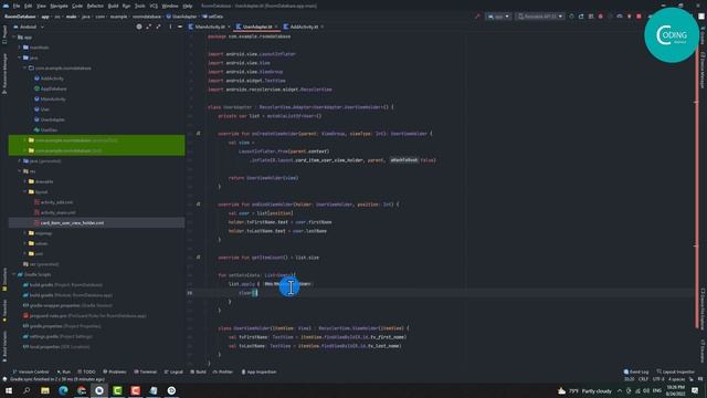 Android Room Database Kotlin: CRUD | Insert, Query, Delete, Update | Display in RecyclerView 2022 смотреть онлайн