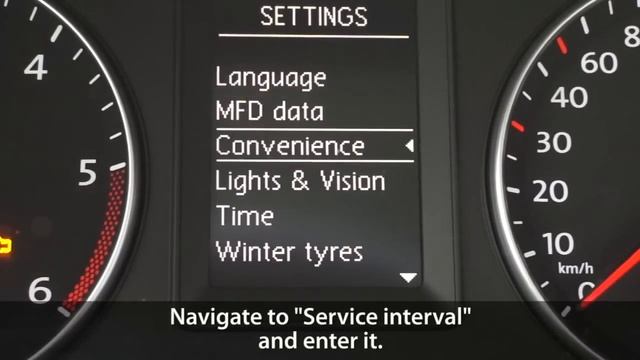 How to reset service interval in VW Golf Passat Jetta Caddy (MFD, MFA, oil change) смотреть онлайн