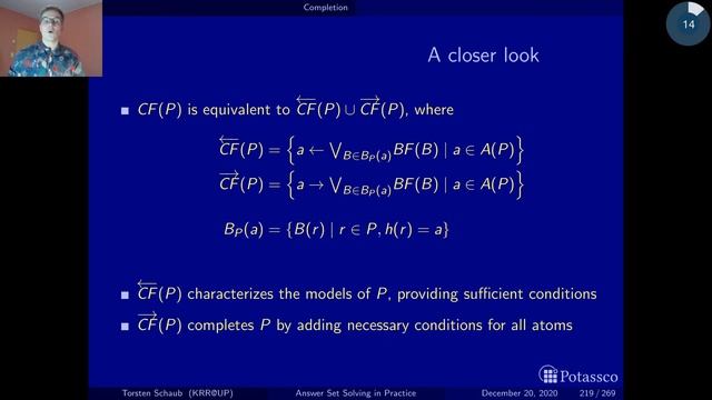 Answer set solving in practice, axiomatic characterization, completion смотреть онлайн