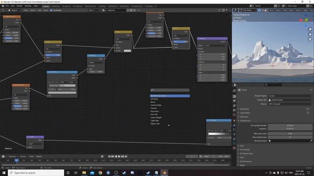 Procedural Nodes (part 41) - Procedural Mountain Landscape in Blender смотреть онлайн