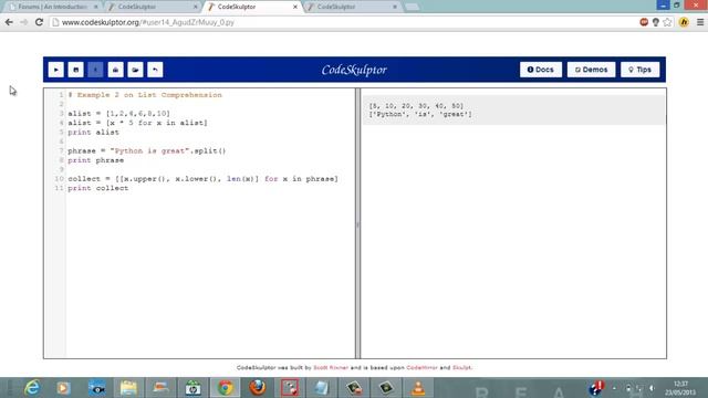 Python List Comprehension смотреть онлайн