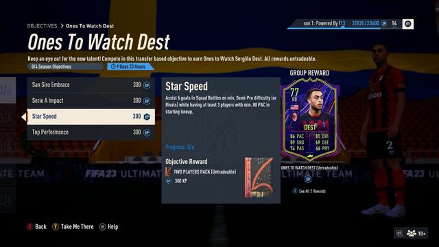 Fifa 23 | How To Complete The Ones To Watch Serginho Dest Objective card смотреть онлайн