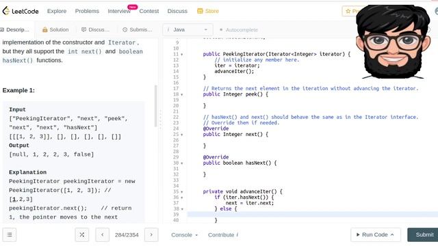 Leetcode Question 284 "Peeking Iterator" in Java смотреть онлайн