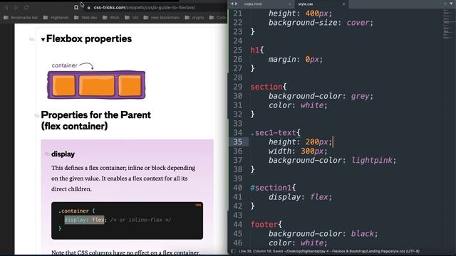 Building a Landing page using HTML5, CSS3, Flexbox,Bootstrap & Animate.css - Part 3 - Flexbox смотреть онлайн