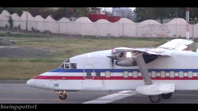 Short 360 takeoff from Princess Juliana International Airport (St. Maarten) смотреть онлайн