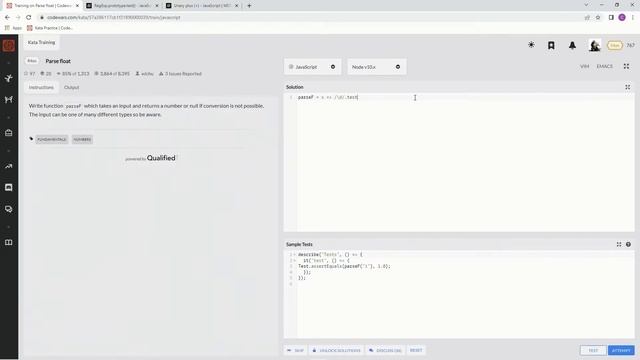 Codewars 8 kyu Parse Float JavaScript смотреть онлайн