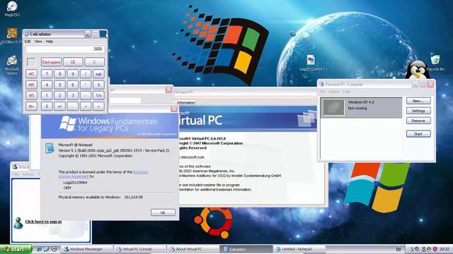 Windows Fundementals for Legacy PC's Service Pack 2 on Oracle VM Vitrualbox смотреть онлайн