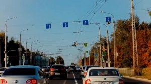 Проспект Богдана Хмельницкого, Белгород, новая схема движения с полосами для маршрутных ТС.