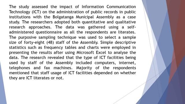 An Assessment of the Impact of Information Communication Technology ICT On the Administration of Pu смотреть онлайн