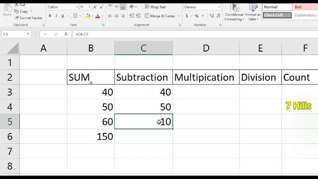 Excel Basic Formulas In Telugu | MS Office In Telugu | 7Hills смотреть онлайн