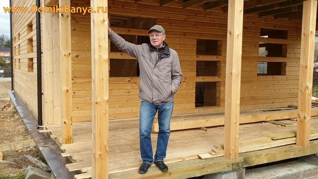 Сруб Дома из бруса 8х10 - Отзыв заказчика СК Доминика смотреть онлайн