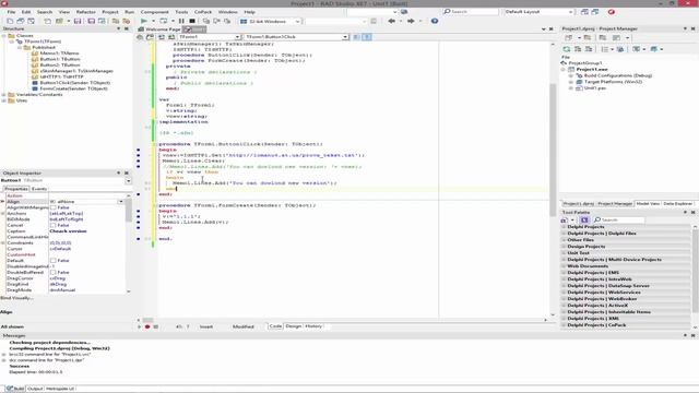 Обновление программ автоматически (updated version DELPHI EX 7 ) смотреть онлайн