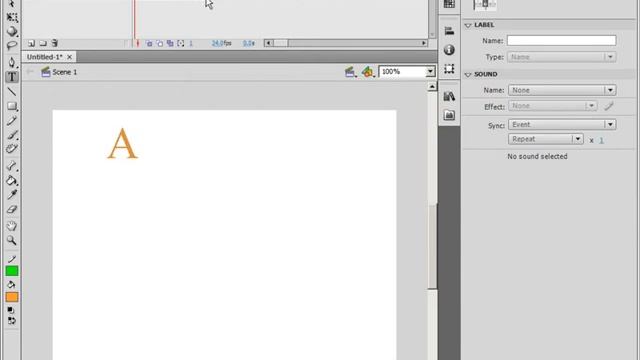 Превращение текста в Adobe Flash CS4 (38/46) смотреть онлайн