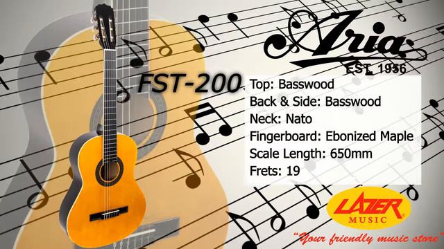 Aria FST-200 Classical Nylon Available at Lazer music Store смотреть онлайн