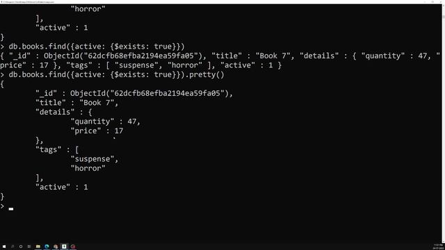 29. Learn Element Query Operators like $exists & $type Operator to find field in document - MongoDB смотреть онлайн