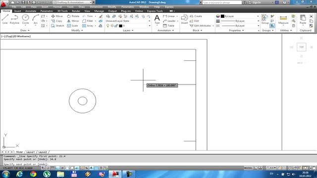 AutoCAD demonstration Computer Aided Graphics - Lab5 (college) смотреть онлайн