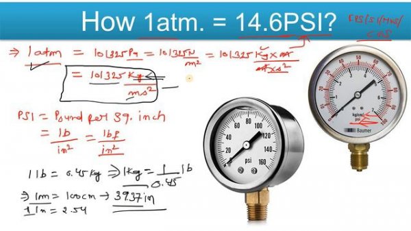 How to convert atm to psi | Convert atm into psi | Convert standard atmospheric pressure to psi