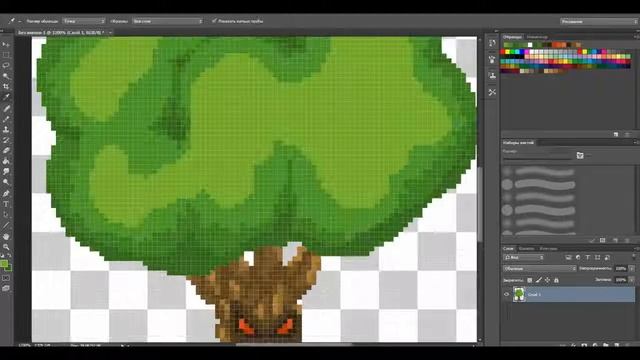 рисуем энта, Видео #5 (Drawing Art in Photoshop) смотреть онлайн