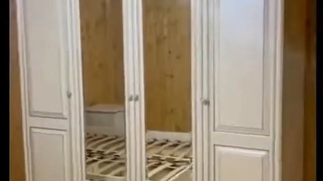 Спальня Берта с 4 дверным шкафом Жемчуг Арида мебель смотреть онлайн