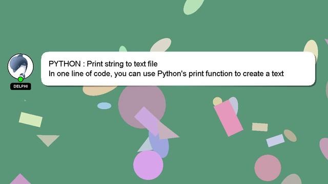 PYTHON : Print string to text file смотреть онлайн
