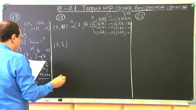 ЕГЭ по информатике. Теория игр. Поиск выигрышной стратегии. Задания №19, 20, 21 смотреть онлайн