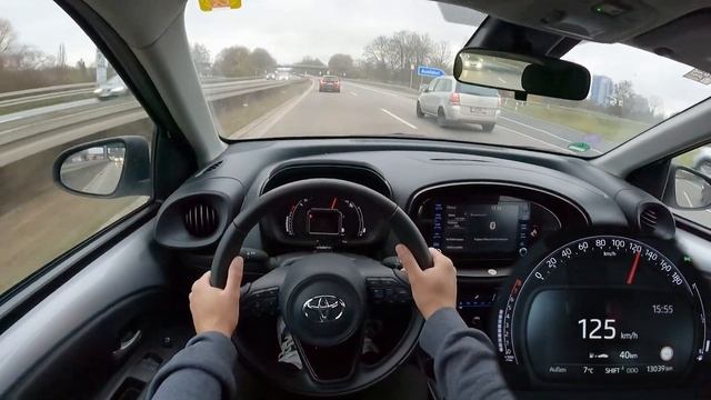 2023 Toyota Aygo X 1.0 VVT-i 72 PS TOP SPEED GERMAN AUTOBAHN DRIVE POV смотреть онлайн