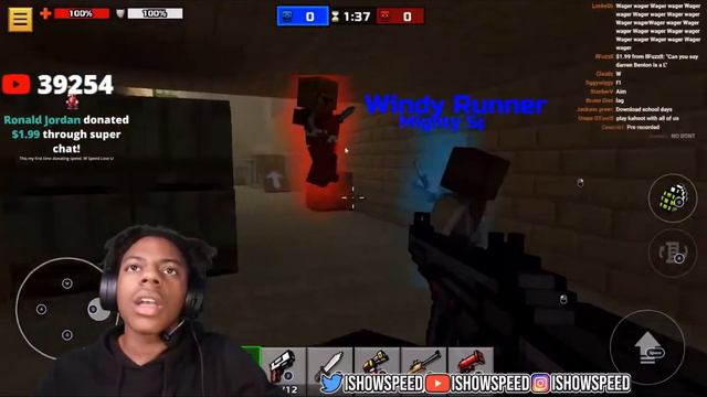 IShowSpeed Plays PIXEL GUN 3D And RAGES
