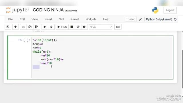 Reverse of Number In Python-Coding Ninja solution @Codecrunchers_13 смотреть онлайн