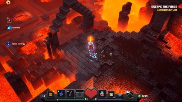 Minecraft Dungeons Gameplay Walkthrough Part 8 - Fiery Forge! Redstone Monstrosity Boss Fight!