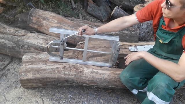 Приспособление для продольного распила бензопилой (пилорама из бензопилы) alaskan mill. смотреть онлайн